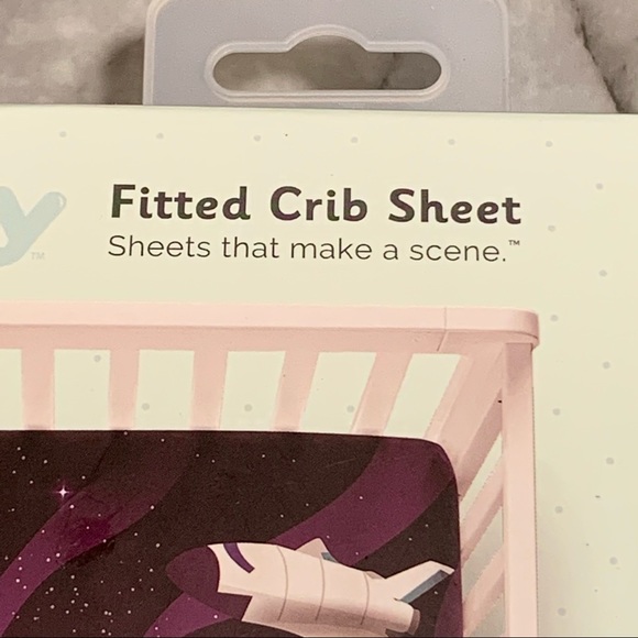 Luvsy Printed Crib Sheets "Space Baby" - Picture 2 of 7